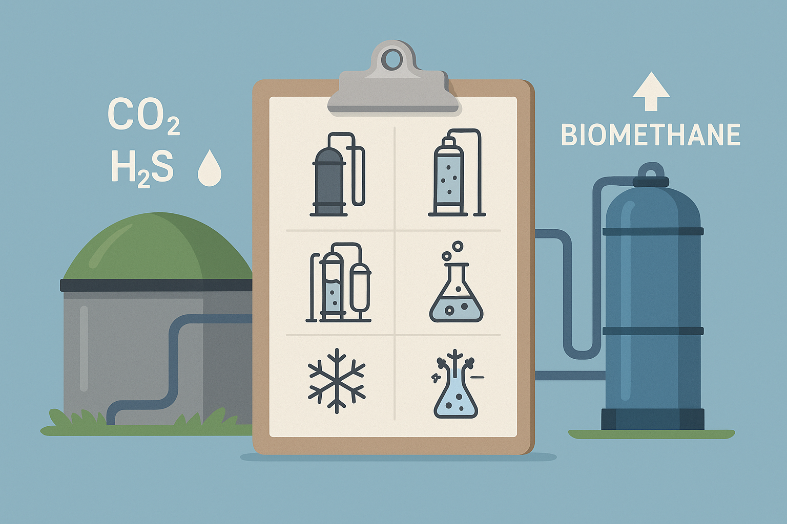 Biogaz oczyszczany do biometan u