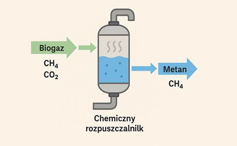Absorpcja chemiczna - biogaz, metan, biometan
